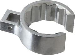Proto - 1-11/16" 12 Point 1/2" Drive Full Polish Chrome Flare Nut Crowfoot Wrench - 2-5/16" Head Diam x 1" Head Thickness, 3" OAL - Exact Tooling