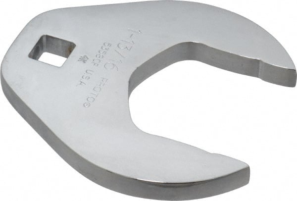 Proto - 1-13/16" 1/2" Drive Full Polish Chrome Open End Crowfoot Wrench - 3-19/32" Head Diam x 1/2" Head Thickness, 3-19/32" OAL - Exact Tooling