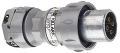 Hubbell Killark - 3 Pole, 2 Pin Cofiguration, NEMA 4X, 30 Amp Plug - 250 VDC, 600 VAC, Self Grounding - Exact Tooling
