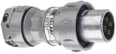 Hubbell Killark - 4 Pole, 4 Pin Cofiguration, NEMA 4X, 30 Amp Plug - 250 VDC, 600 VAC, Self Grounding - Exact Tooling