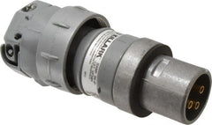 Hubbell Killark - 4 Pole, 3 Pin Cofiguration, NEMA 4X, 30 Amp Plug - 250 VDC, 600 VAC, Self Grounding - Exact Tooling