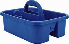 Quantum Storage - Tool Box Polypropylene Tool Caddy - 18-1/4" Wide x 13-3/8" Deep x 9-1/8" High, Blue, For Home, Shop, Garden - Exact Tooling