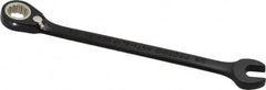 Proto - 3/8" 12 Point Combination Wrench - 15° Head Angle, 6-1/4" OAL, Steel, Black Chrome Finish - Exact Tooling