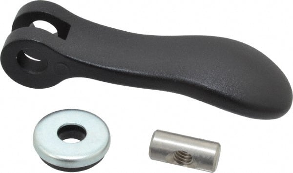 KIPP - 5/16-18, 1.06" Hub Diam, Black Powder Coat Cast Aluminum Adjustable Clamping Handle - Exact Tooling