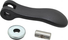 KIPP - 5/16-18, 1.06" Hub Diam, Black Powder Coat Cast Aluminum Adjustable Clamping Handle - Exact Tooling