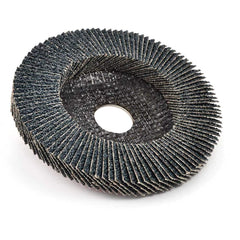 Superior Abrasives - Flap Discs; Abrasive Type: Coated ; Flap Disc Type: Type 27 ; Disc Diameter (Inch): 4-1/2 ; Abrasive Material: Zirconia Alumina ; Grit: 40 ; Attaching System: Arbor - Exact Tooling