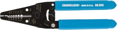 Channellock - 7" OAL, 20-10 AWG Capacity, Wire Stripper & Cutter - Plastic Cushion Handle - Exact Tooling