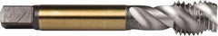 DORMER - M6x1.00 Metric Coarse 3 Flute 6H Modified Bottoming Spiral Flute Tap - Powdered Metal, Bright Finish, 2-1/2" OAL, Right Hand Flute, Right Hand Thread, Series E007 - Exact Tooling