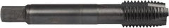 DORMER - M10x1.00 Metric Fine, 3 Flute, Oxide Finish, Powdered Metal Spiral Point Tap - Plug Chamfer, Right Hand Thread, 2-15/16" OAL, 0.602" Thread Length, 0.381" Shank Diam, 6H Class of Fit, Series E016 - Exact Tooling