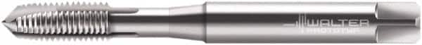Walter-Prototyp - M3.5x0.60 Metric, 2 Flute, Bright Finish, Cobalt Spiral Point Tap - Plug Chamfer, Right Hand Thread, 56mm OAL, 11mm Thread Length, 4mm Shank Diam, 4H Class of Fit, Series P20200 - Exact Tooling