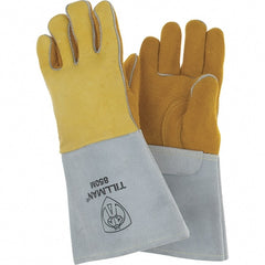 TILLMAN - Welder's & Heat Protective Gloves - MP MED TOPGR GOLDN ELSKIN WLDR GLOVES JT - Exact Tooling