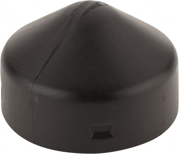 Eagle - 6-1/2" Wide x 6-1/2" Deep x 6-1/2" High, 5-5/8" Bollard Cap - Black, HDPE, 1 Lb, Smooth Surface - Exact Tooling