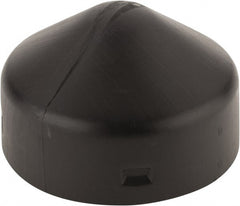 Eagle - 6-1/2" Wide x 6-1/2" Deep x 6-1/2" High, 5-5/8" Bollard Cap - Black, HDPE, 1 Lb, Smooth Surface - Exact Tooling