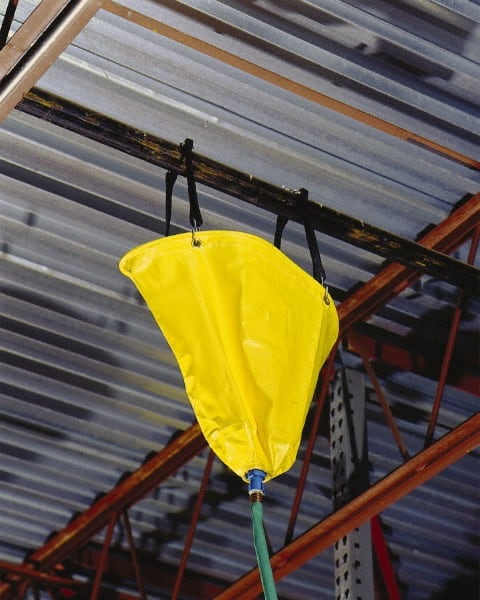 UltraTech - 18" Diam, Square Pipe Leak Diverter - 1.5' Long x 1.5' Wide x 10 mil Thick, Yellow - Exact Tooling