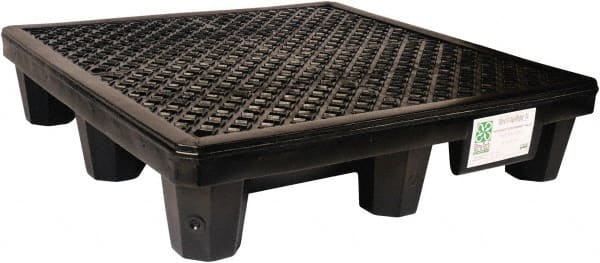 UltraTech - 66 Gal Sump, 3,000 Lb Capacity, 4 Drum, Polyethylene Spill Deck or Pallet - 53" Long x 53" Wide x 11-3/4" High, 2x2 Drum Configuration - Exact Tooling