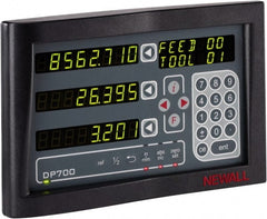 Newall - 3 Axis, 40" X-Axis Travel, 16" Y-Axis Travel, 6" Z-Axis Travel, Milling DRO System - 0.0005" Resolution, 10µm Accuracy, LED Display - Exact Tooling