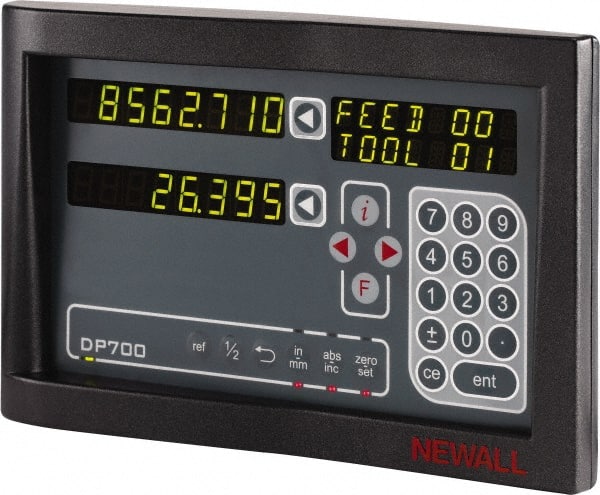 Newall - 2 Axes, Microsyn 2G & Spherosyn 2G Compatible DRO Counter - LED Display, Programmable Memory - Exact Tooling