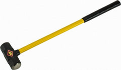 NUPLA - 8 Lb Head, 32" Long Sledge Hammer - Steel Head, 6-3/8" Long Head, Fiberglass Handle - Exact Tooling