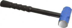 NUPLA - 3 Lb Head, 14" Long Soft Steel Safety Sledge Hammer - Steel Head, 1-1/2" Face Diam, 4-3/4" Long Head, Fiberglass Handle - Exact Tooling