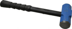NUPLA - 4 Lb Head, 14" Long Soft Steel Safety Sledge Hammer - Steel Head, 1-5/8" Face Diam, 5-1/4" Long Head, Fiberglass Handle - Exact Tooling