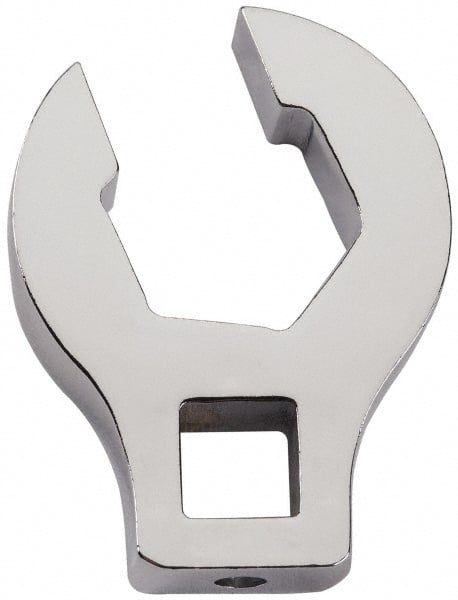 Proto - 7/16" 6 Point 3/8" Drive Chrome Flare Nut Crowfoot Wrench - 29/32" Head Diam x 1/4" Head Thickness, 1-1/2" OAL - Exact Tooling