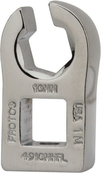 Proto - 3/4" 6 Point 3/8" Drive Chrome Flare Nut Crowfoot Wrench - 0.77" Head Diam x 1/4" Head Thickness, 1-15/16" OAL - Exact Tooling