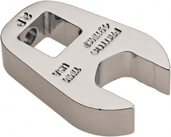Proto - 11mm 3/8" Drive Chrome Crowfoot Wrench - 0.87" Head Diam x 1/4" Head Thickness, 1.13" OAL - Exact Tooling