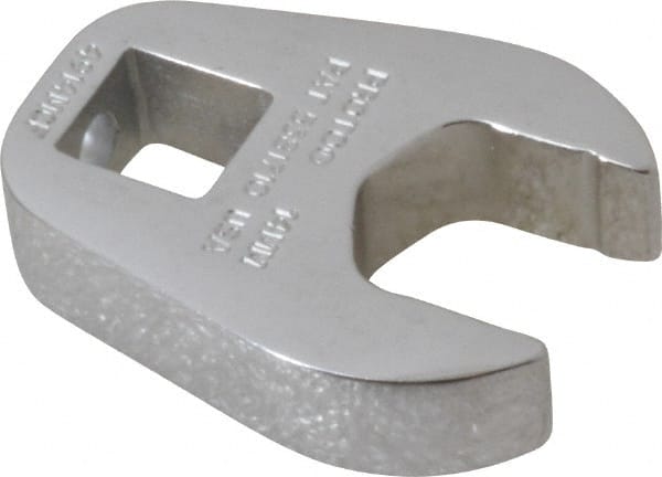 Proto - 14mm 3/8" Drive Chrome Crowfoot Wrench - 1-3/16" Head Diam x 1/4" Head Thickness, 1-1/2" OAL - Exact Tooling