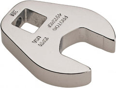 Proto - 15mm 3/8" Drive Chrome Crowfoot Wrench - 1-11/32" Head Diam x 1/4" Head Thickness, 1-5/8" OAL - Exact Tooling