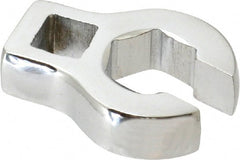 Proto - 15mm 6 Point 3/8" Drive Chrome Flare Nut Crowfoot Wrench - 1-11/32" Head Diam x 1/4" Head Thickness, 1-11/16" OAL - Exact Tooling