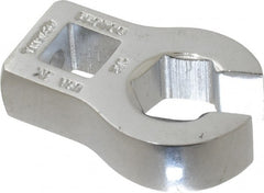 Proto - 1/2" 6 Point 3/8" Drive Chrome Flare Nut Crowfoot Wrench - 1-3/32" Head Diam x 1/4" Head Thickness, 1.63" OAL - Exact Tooling