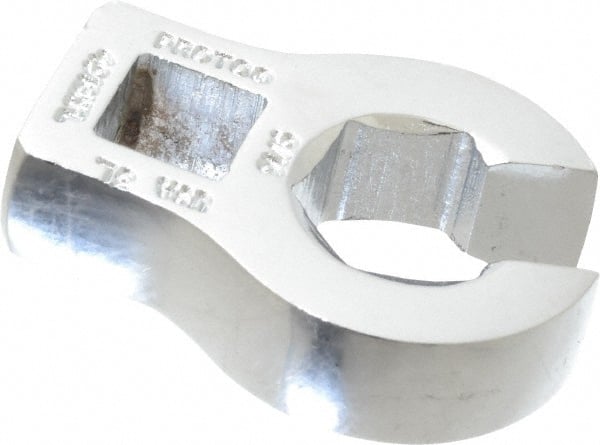 Proto - 9/16" 6 Point 3/8" Drive Chrome Flare Nut Crowfoot Wrench - 1-1/4" Head Diam x 1/4" Head Thickness, 1.63" OAL - Exact Tooling
