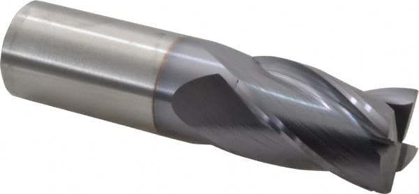 Kennametal - 1" Diam, 1-1/2" Length of Cut, 1" Shank Diam, 4" OAL, 4 Flute Solid Carbide Square End Mill - Exact Tooling
