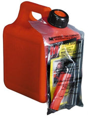 Made in USA - 1 Gal High Density Polyethylene Spill-Proof CARB Gas Can - 9-1/2" High x 7-1/2" Diam, Red - Exact Tooling