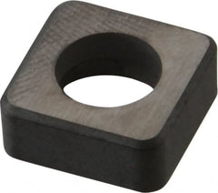 Kennametal - 1/2" Inscribed Circle, Square Turning Shim for Indexables - Ceramic, 0.187" Thick, Negative Rake - Exact Tooling