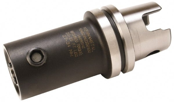 Kennametal - KM80ATC Outside Modular Connection, KM40 Inside Modular Connection, KM80 to KM40 Reducing Adapter - 59.99mm Projection, 40.01mm Nose Diam, 105mm OAL, Through Coolant - Exact Tooling
