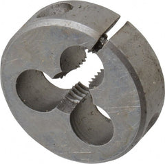 Cle-Line - M5x0.80 Metric Coarse Thread, 13/16" Outside Diam High Speed Steel Round Die - 1/4" Thick, Right Hand Thread, Adjustable - Exact Tooling