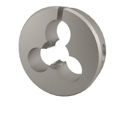 Cle-Line - M6x1.00 Metric Coarse Thread, 1" Outside Diam High Speed Steel Round Die - 3/8" Thick, Right Hand Thread, Adjustable - Exact Tooling