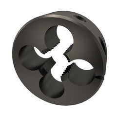 Cle-Line - M14x2.00 Metric Coarse Thread, 1-1/2" Outside Diam High Speed Steel Round Die - 1/2" Thick, Right Hand Thread, Adjustable - Exact Tooling