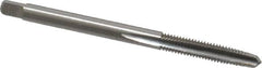 Cleveland - M3.5x0.60 Metric Coarse 6H 3 Flute Bright Finish High Speed Steel Straight Flute Standard Hand Tap - Taper, Right Hand Thread, 50.8mm OAL, 0.38" Thread Length, D4 Limit, Oversize - Exact Tooling