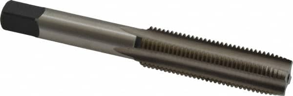 Cleveland - M12x1.25 Metric Fine 4 Flute Bright Finish High Speed Steel Straight Flute Standard Hand Tap - Plug, Right Hand Thread, 3-3/8" OAL, 1.66" Thread Length, D5 Limit, Oversize - Exact Tooling