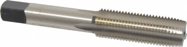 Cleveland - M14x1.50 Metric Fine 4 Flute Bright Finish High Speed Steel Straight Flute Standard Hand Tap - Plug, Right Hand Thread, 3.594" OAL, 1.66" Thread Length, D6 Limit, Oversize - Exact Tooling