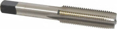 Cleveland - M14x1.50 Metric Fine 4 Flute Bright Finish High Speed Steel Straight Flute Standard Hand Tap - Plug, Right Hand Thread, 3.594" OAL, 1.66" Thread Length, D6 Limit, Oversize - Exact Tooling