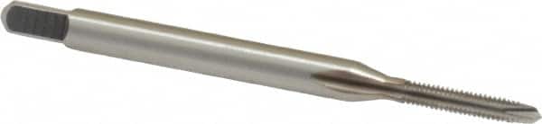 Cleveland - M2x0.40 Metric Coarse, 2 Flute, Bright Finish, High Speed Steel Spiral Point Tap - Plug Chamfer, Right Hand Thread, 44.45mm OAL, 0.44" Thread Length, 6H Class of Fit, Series 1011 - Exact Tooling