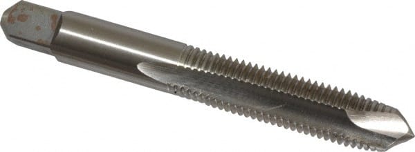 Cleveland - M10x1.25 Metric Fine, 3 Flute, Bright Finish, High Speed Steel Spiral Point Tap - Plug Chamfer, Right Hand Thread, 2-15/16" OAL, 31.75mm Thread Length, Series 1011 - Exact Tooling
