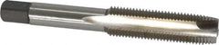 Cleveland - M12x1.25 Metric Fine, 3 Flute, Bright Finish, High Speed Steel Spiral Point Tap - Plug Chamfer, Right Hand Thread, 3-3/8" OAL, 1.66" Thread Length, Series 1011 - Exact Tooling