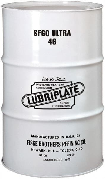 Lubriplate - 55 Gal Drum, ISO 46, SAE 20, Air Compressor Oil - 5°F to 380°, 220 Viscosity (SUS) at 100°F, 52 Viscosity (SUS) at 210°F - Exact Tooling