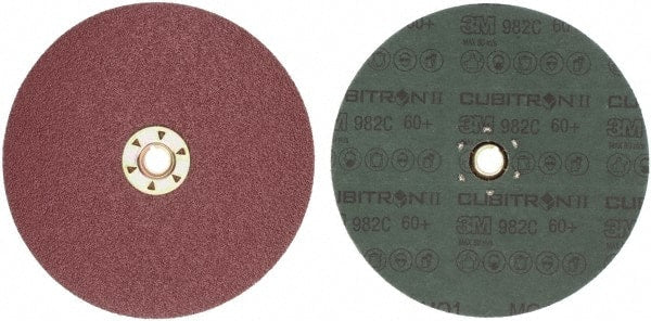 3M - 7" Diam 5/8-11 Threaded Hole 60 Grit Fiber Disc - Medium Grade, Ceramic, 8,600 Max RPM, Series 982C - Exact Tooling