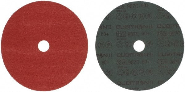 3M - 7" Diam 7/8" Hole 60 Grit Fiber Disc - Medium Grade, Ceramic, 8,600 Max RPM, Series 987C - Exact Tooling