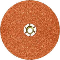 3M - 5" Diam 5/8-11 Threaded Hole 60 Grit Fiber Disc - Medium Grade, Ceramic, 12,000 Max RPM, Series 987C - Exact Tooling